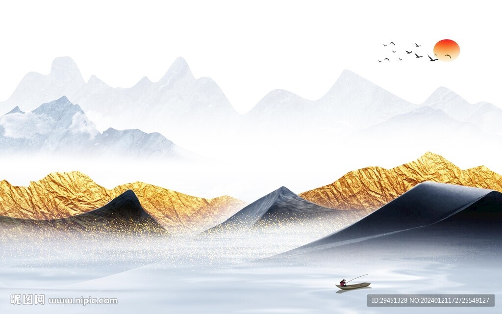 新款 極簡(jiǎn)客廳山水 Tif分層