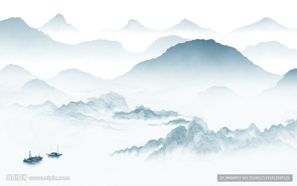 簡(jiǎn)約 新傳清晰山水 TIF分層