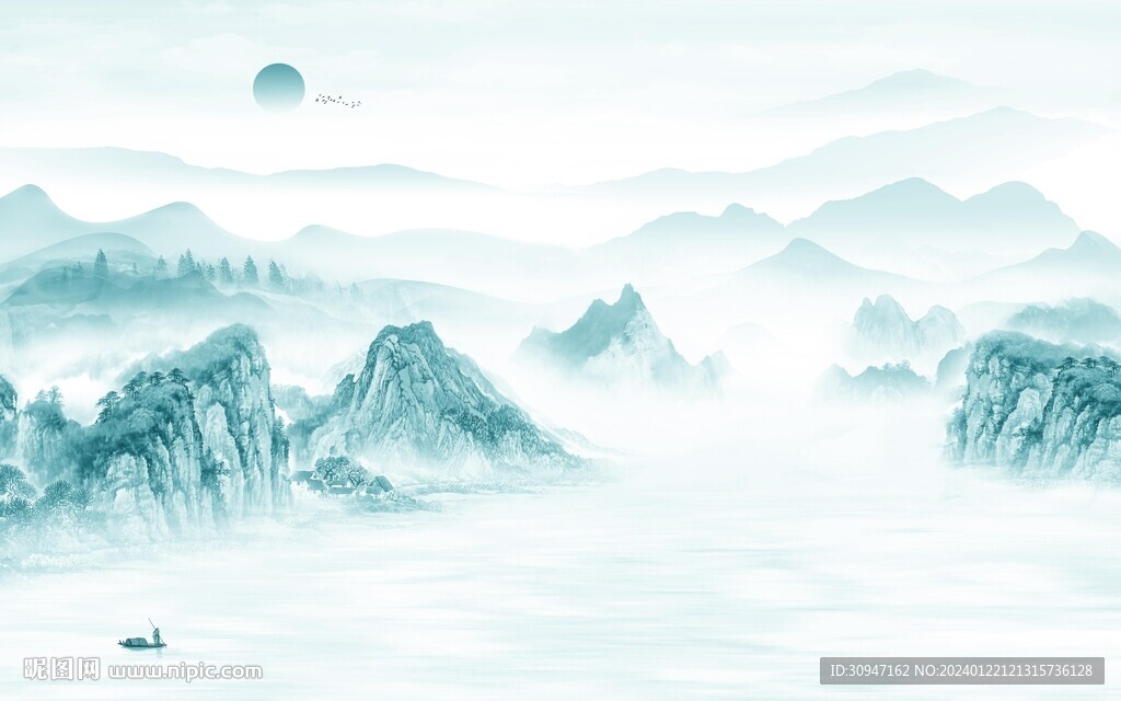 大氣 新品中式山水 TiF分層
