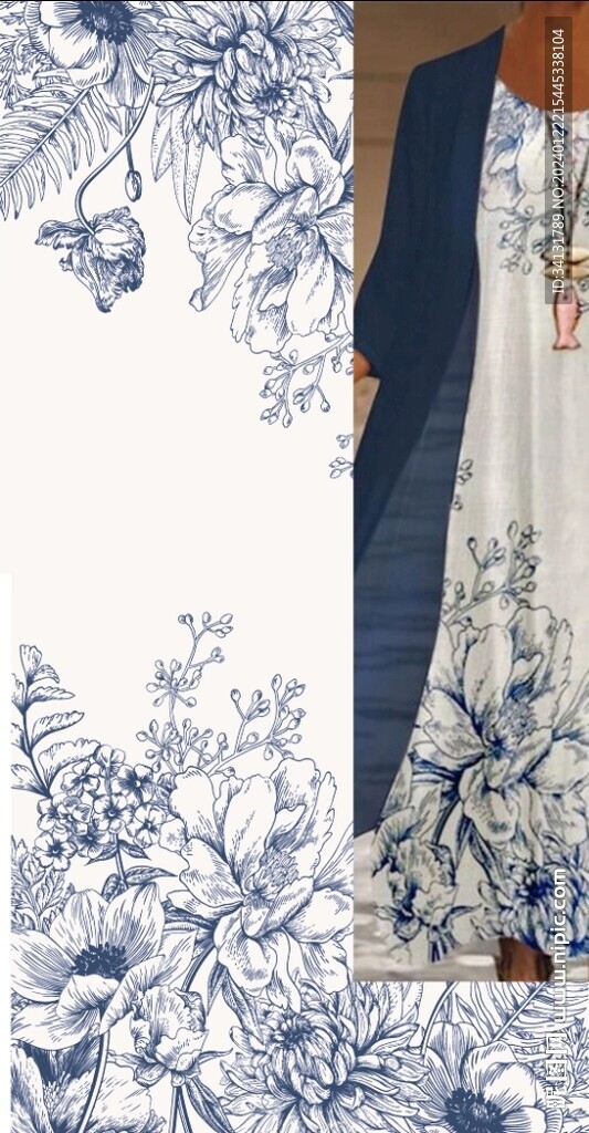 線條花