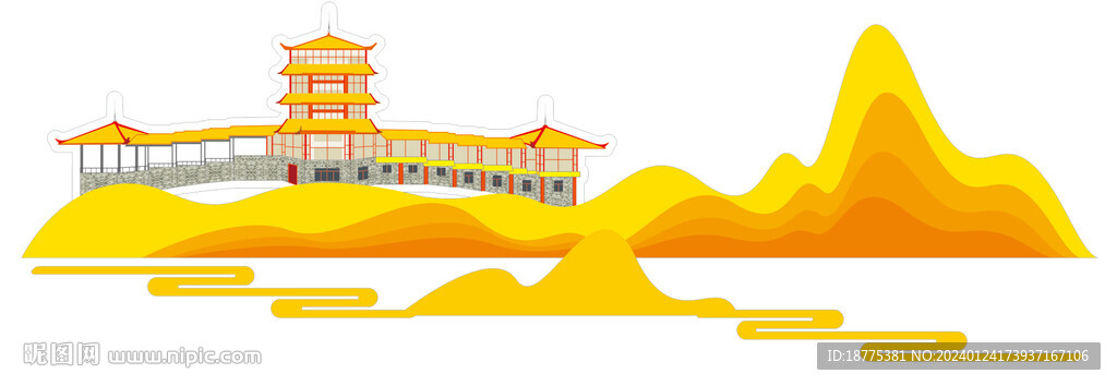 玉溪古建筑地標龍馬山金頂