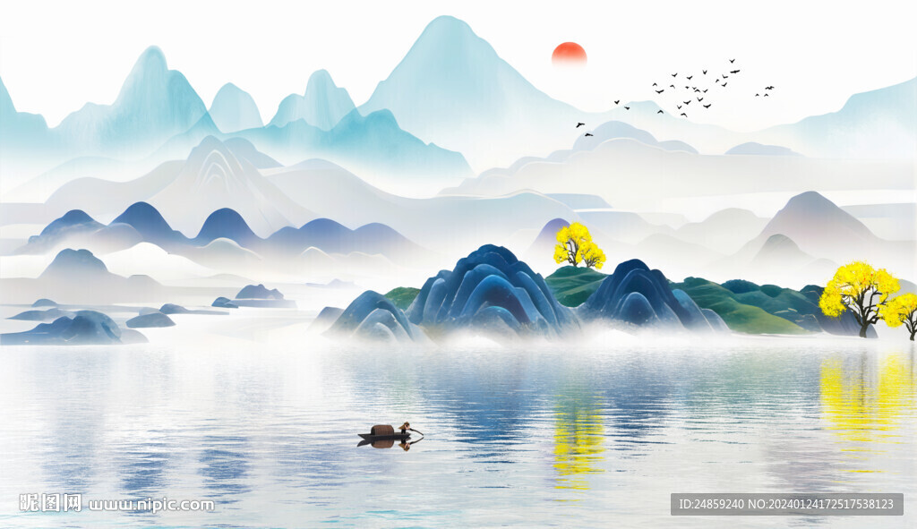 山水背景