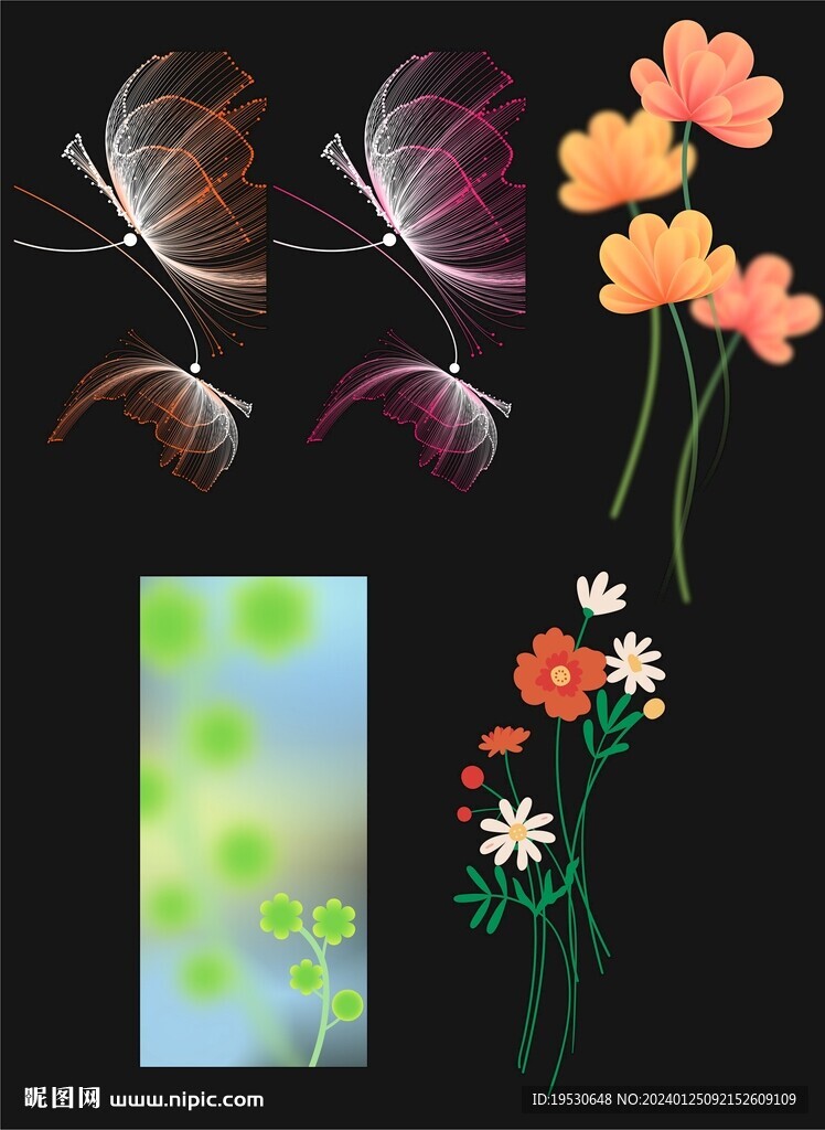 矢量鮮花 感恩節 母親節