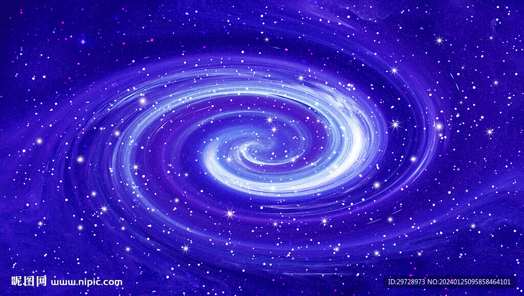 蓝紫色旋涡星空背景墙