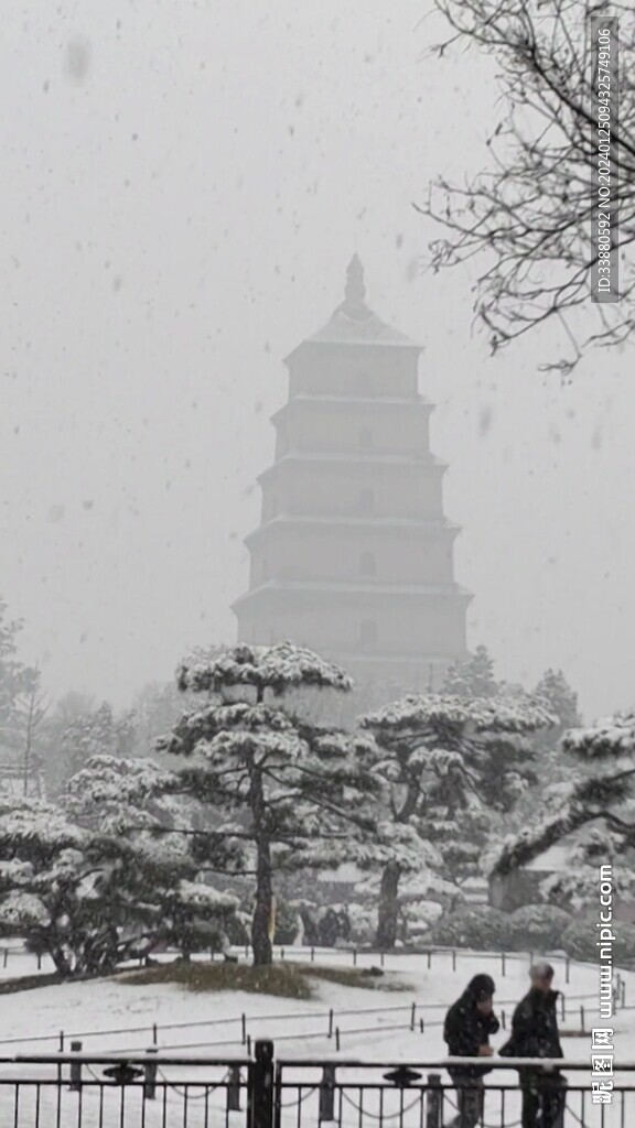 大雁塔雪景