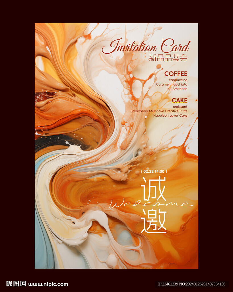 原創(chuàng)高級(jí)感咖啡品牌海報(bào)設(shè)計(jì)