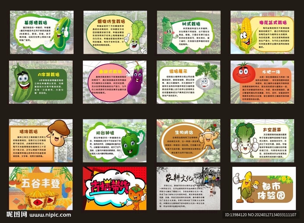 卡通蔬菜種植異形牌