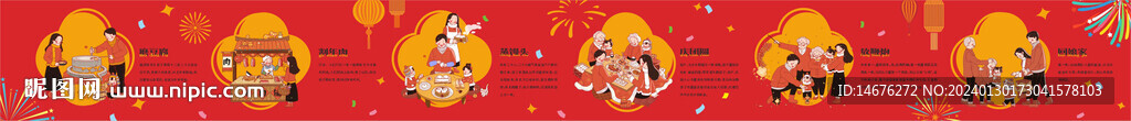 中国风新年民俗风俗海报设计