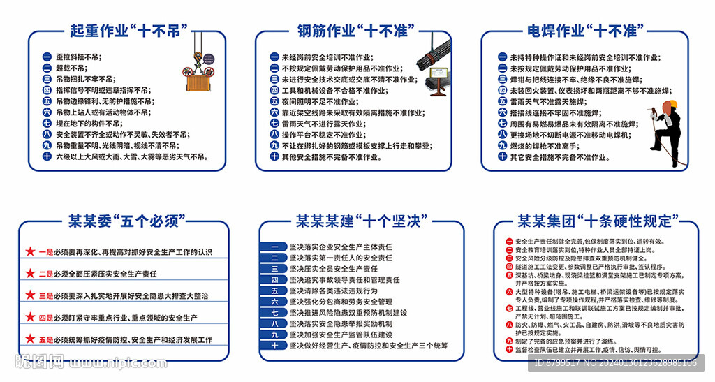 十不吊十不准安全宣传海报