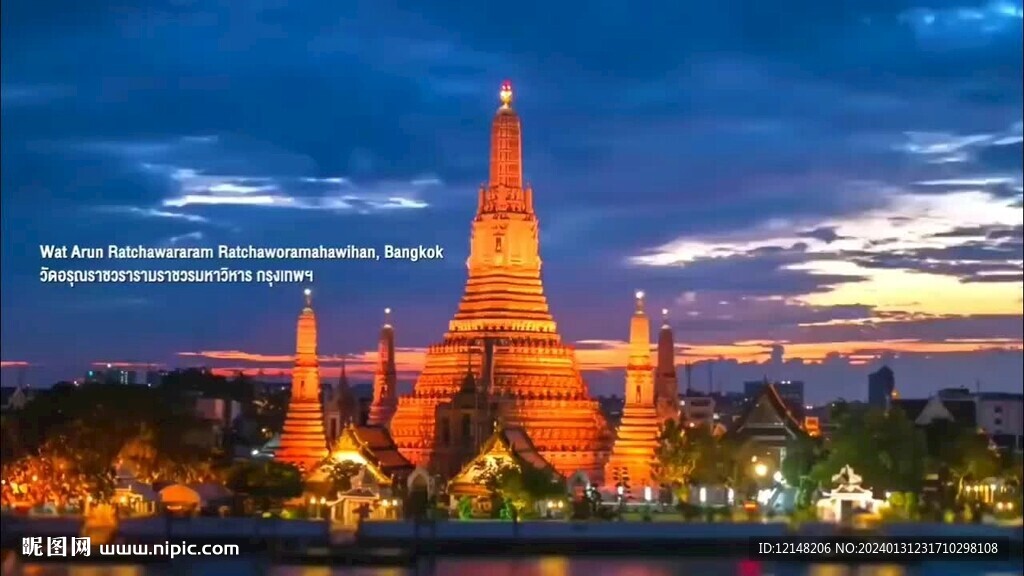 泰国曼谷寺庙旅游宣传视频
