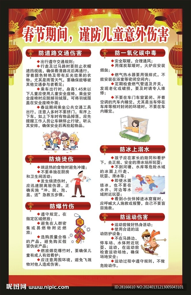 預(yù)防兒童意外傷害海報(bào)