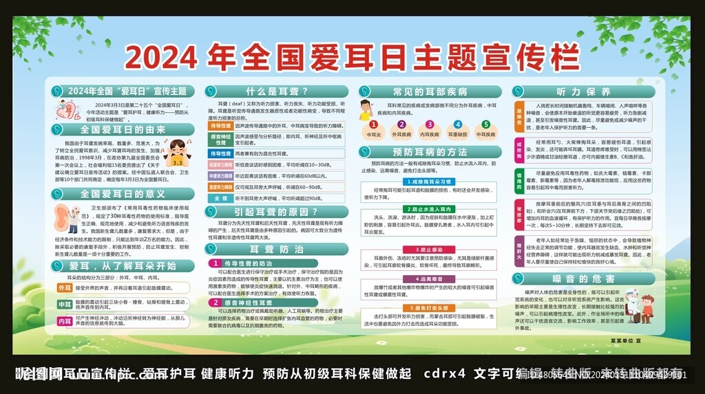 2024年全國愛耳日宣傳欄