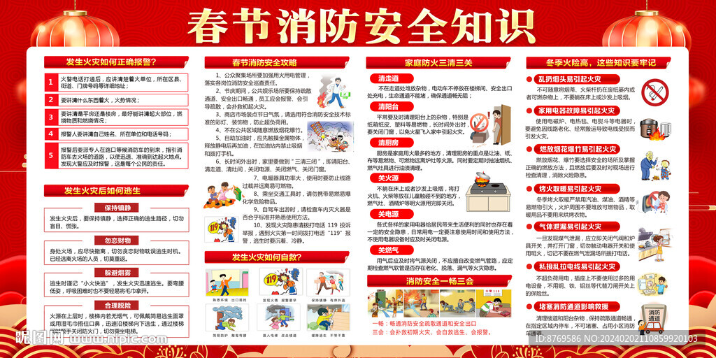 2024年春節消防宣傳欄