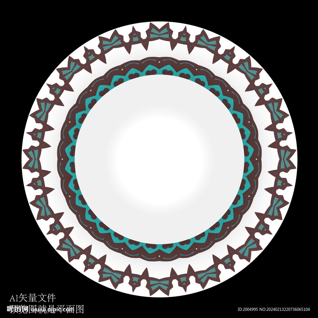 陶瓷餐盘花面图案