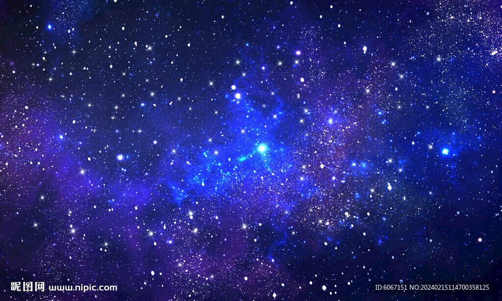 藍(lán)色宇宙星空背景墻