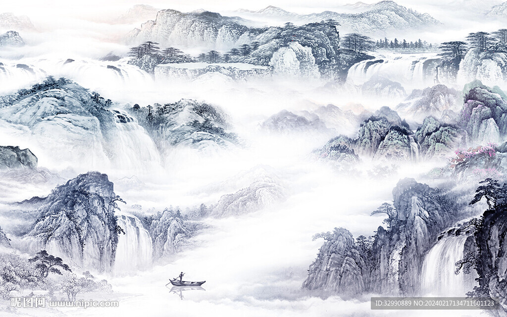 客廳 高檔現(xiàn)代山水 TIF分層