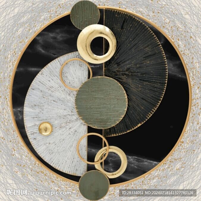 3D抽象幾何形狀玄關(guān)裝飾畫