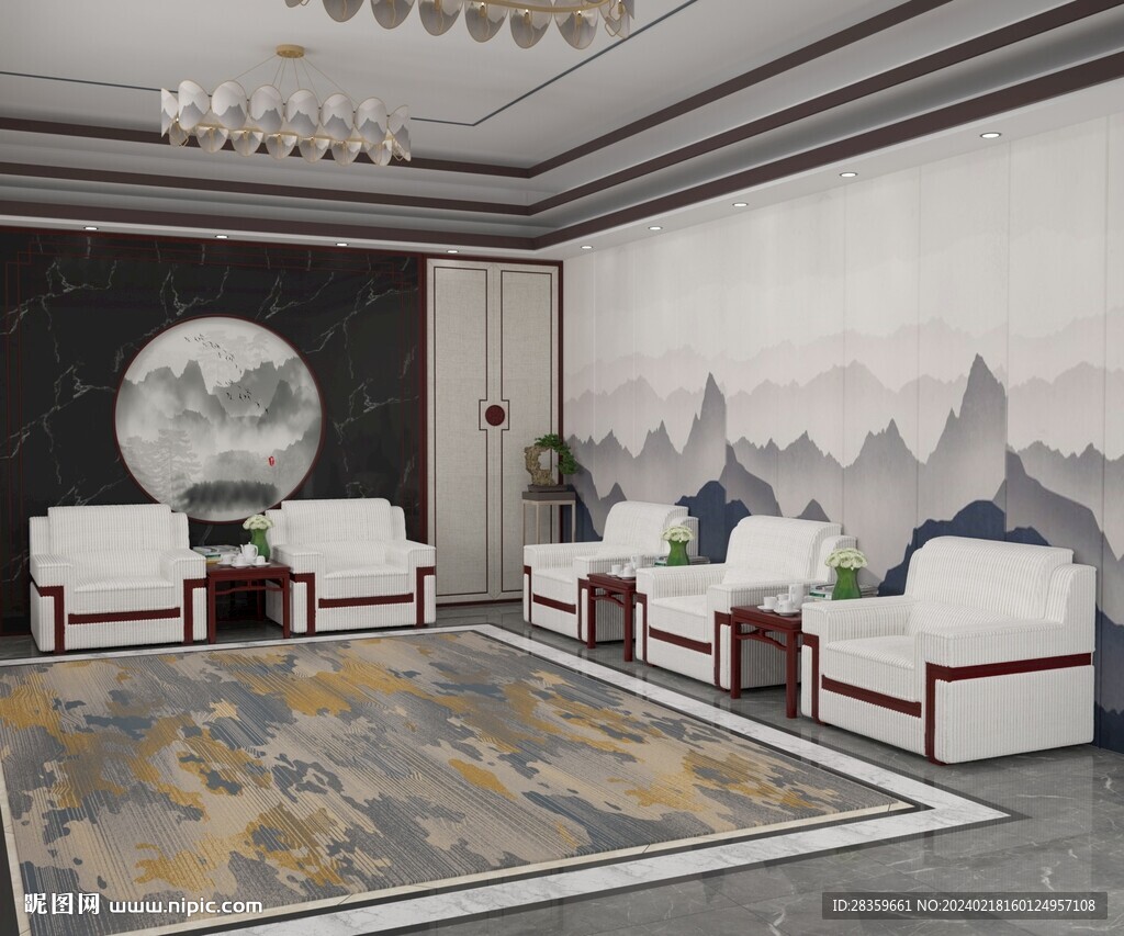 條紋沙發場景
