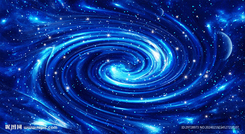 藍色旋渦星空軟膜背景