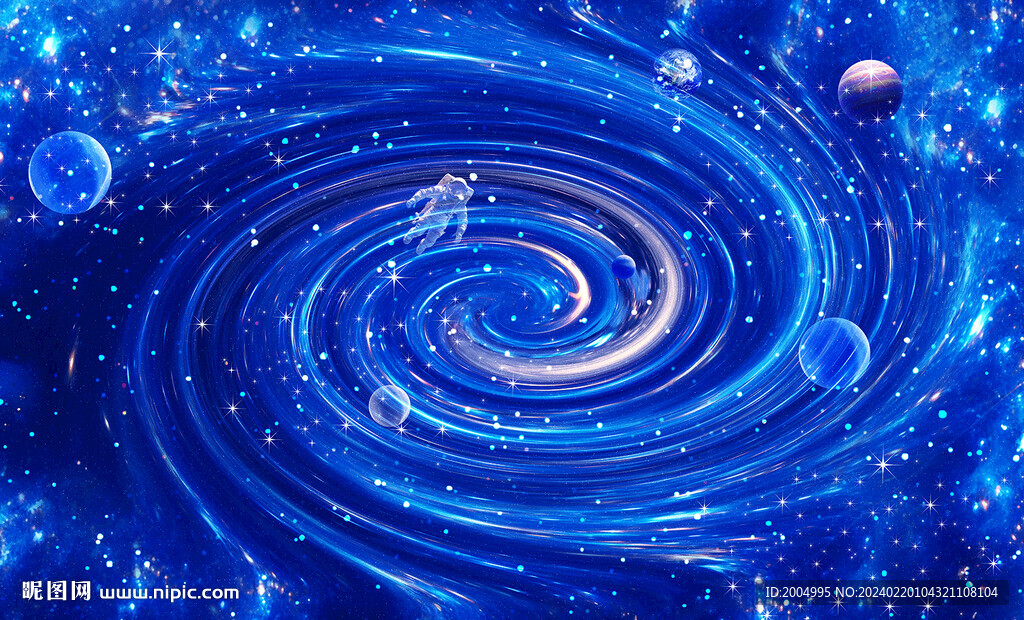 蓝色宇宙旋涡星空星系