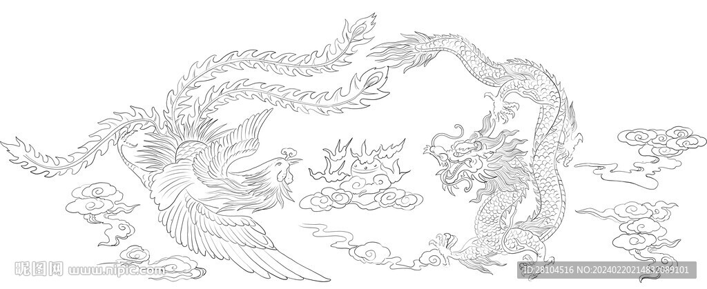 龍鳳呈祥圖 