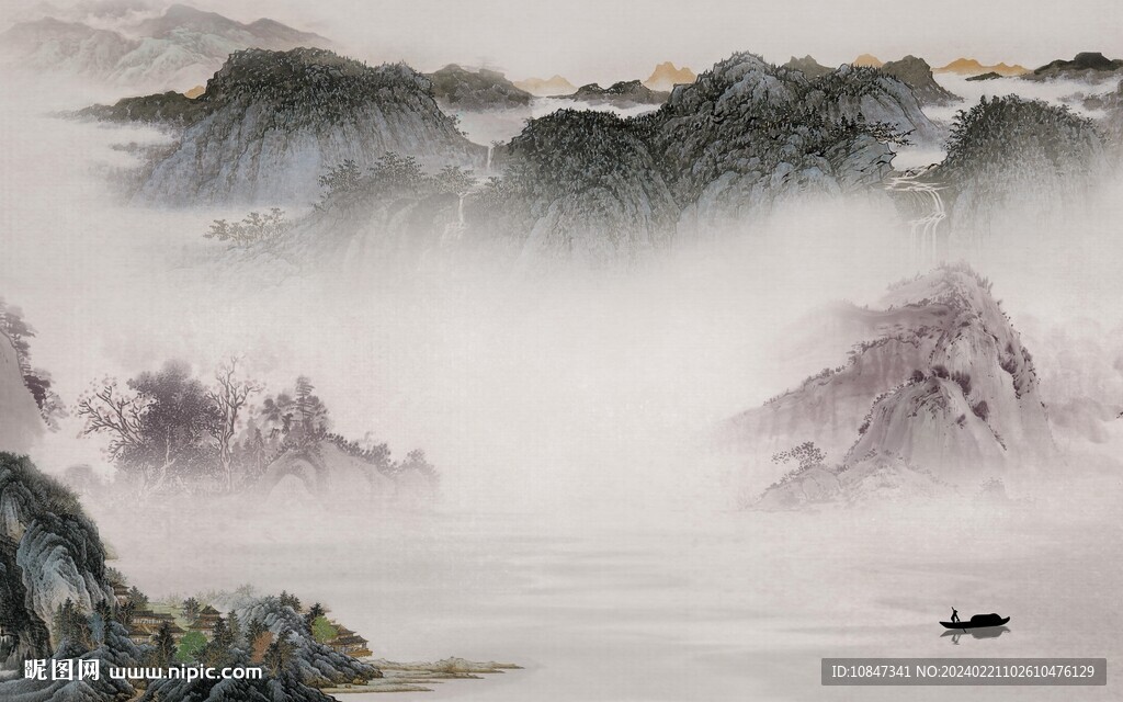 高雅 簡(jiǎn)意中式山水 TIF分層