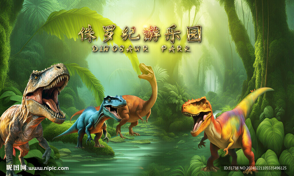 恐龍樂園背景墻