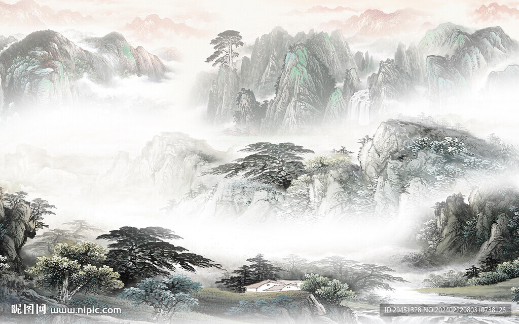 人氣 意境新傳山水 TIF分層