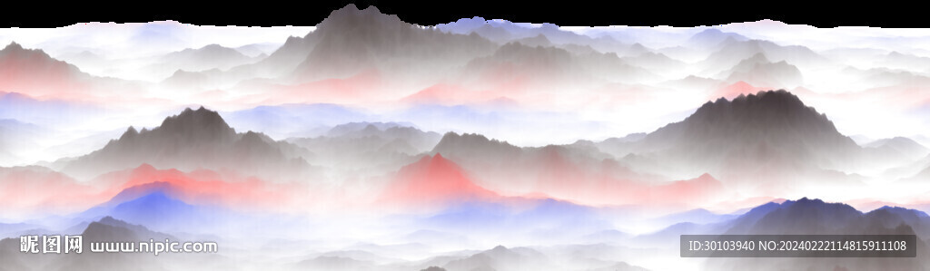 水墨山水畫圖 