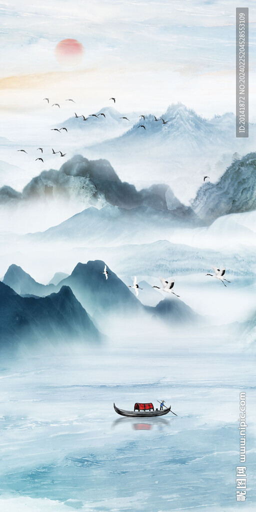 新中式水墨石紋巖板玄關(guān)背景