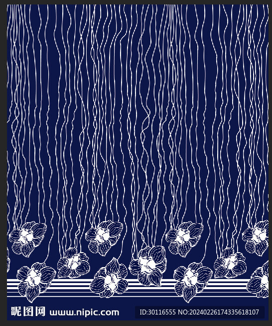 線條花