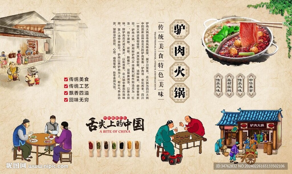 驢肉火鍋背景