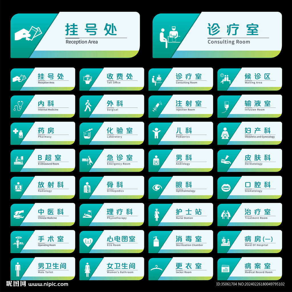醫院科室牌 門牌