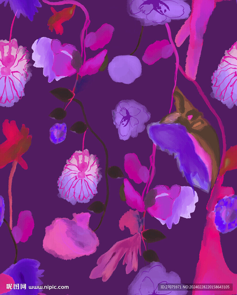 扎染花卉