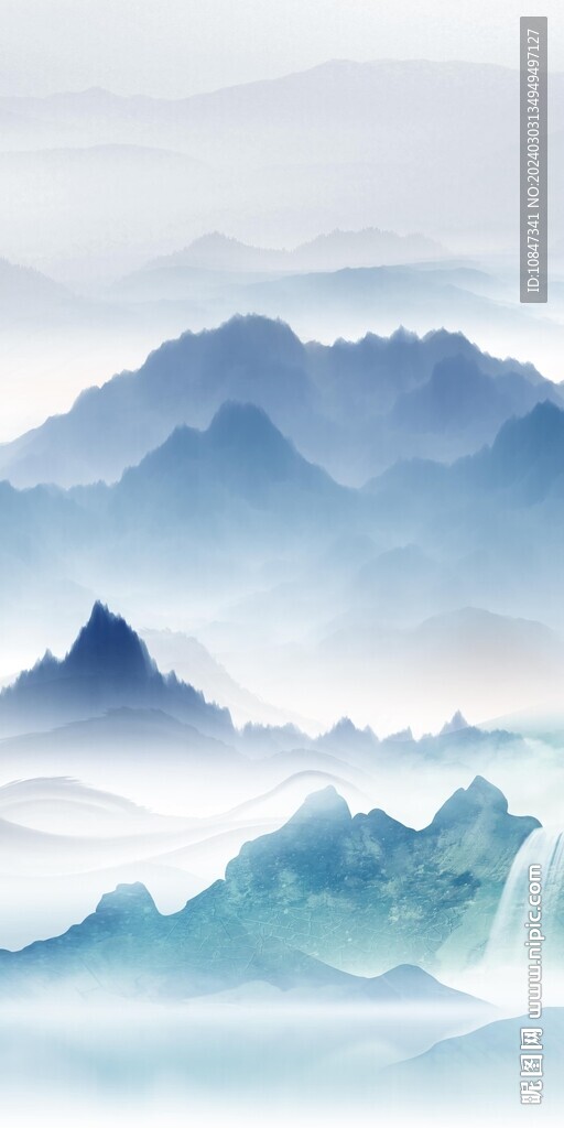 奢雅 山水簡約玄關(guān) TIF分層