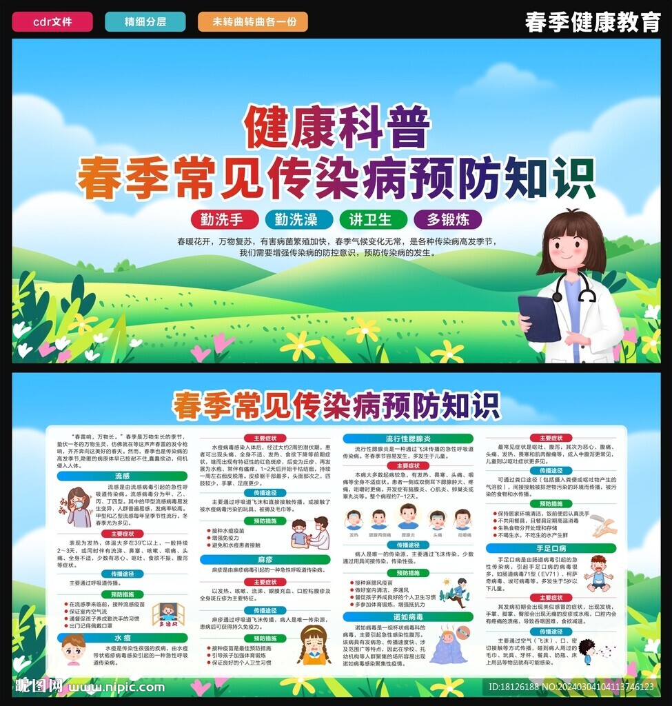 春季常見傳染病預(yù)防知識(shí)