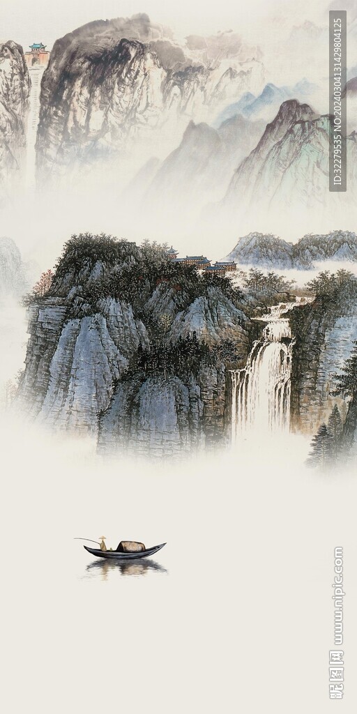 高檔 高端山水玄關 TIF分層