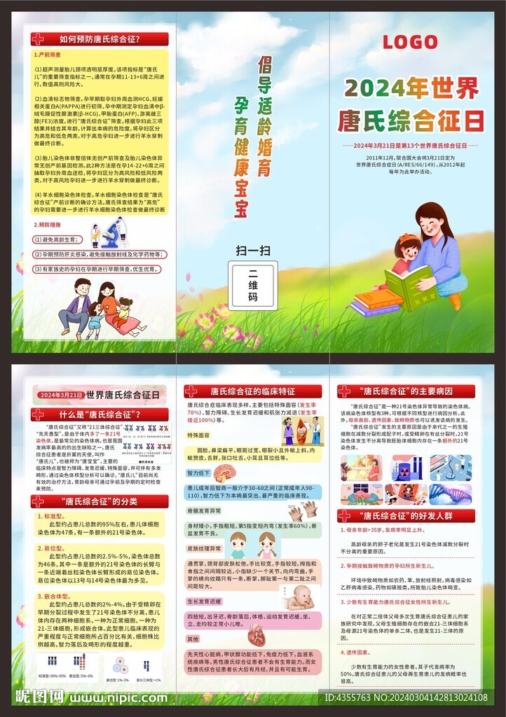 2024唐氏綜合征日三折頁(yè)