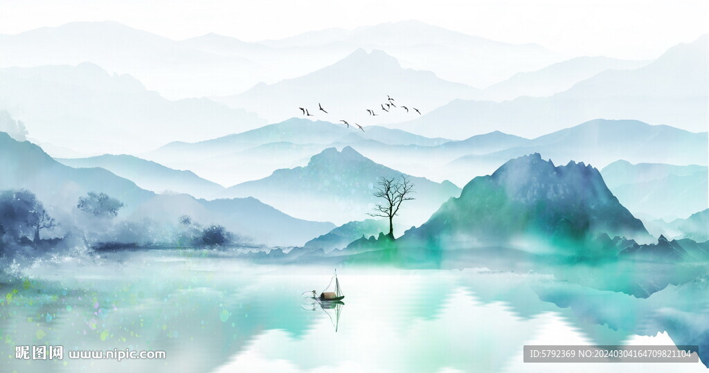 新中式山水裝飾畫