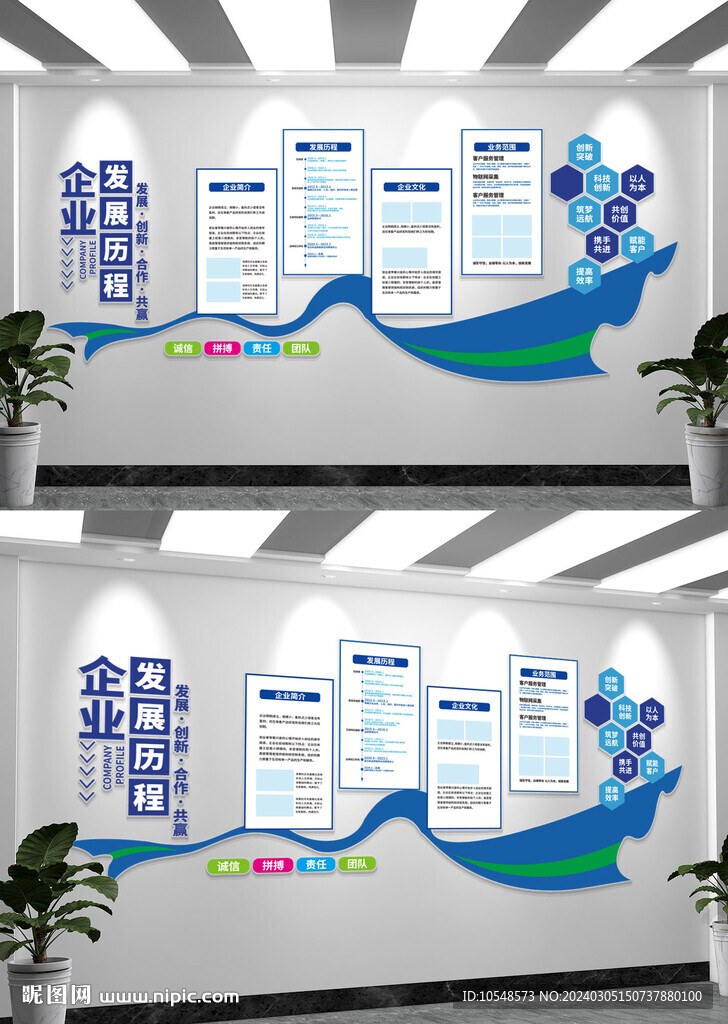公司發(fā)展歷程企業(yè)文化墻背景板