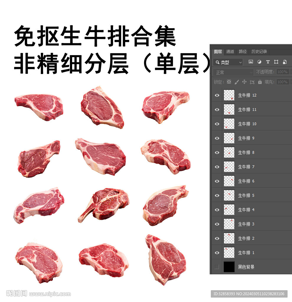 免摳一片生牛排