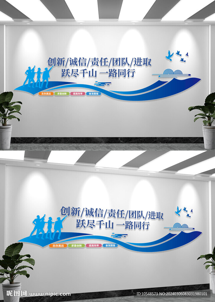 企業勵志文化背景墻