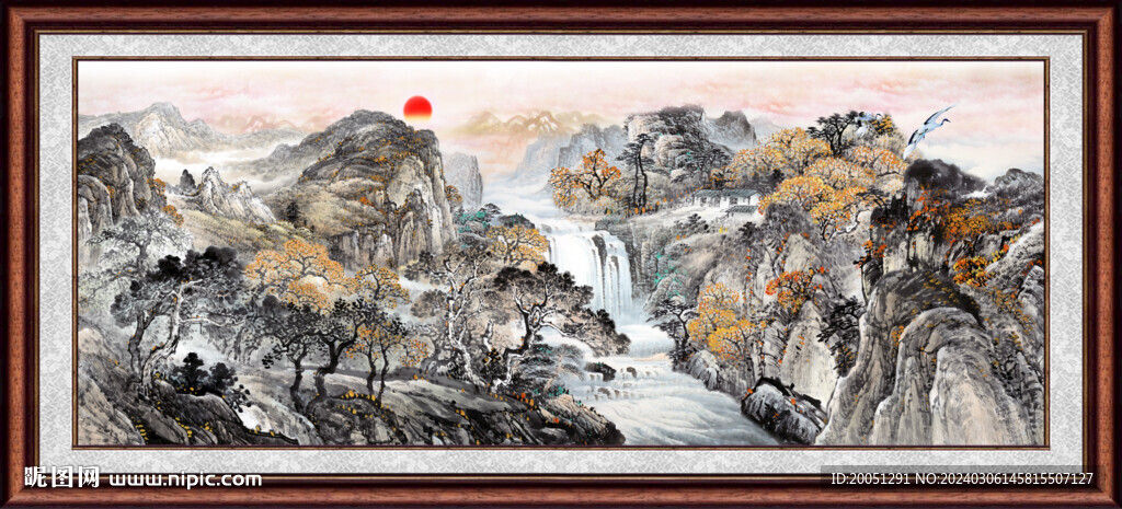 國(guó)畫風(fēng)景 