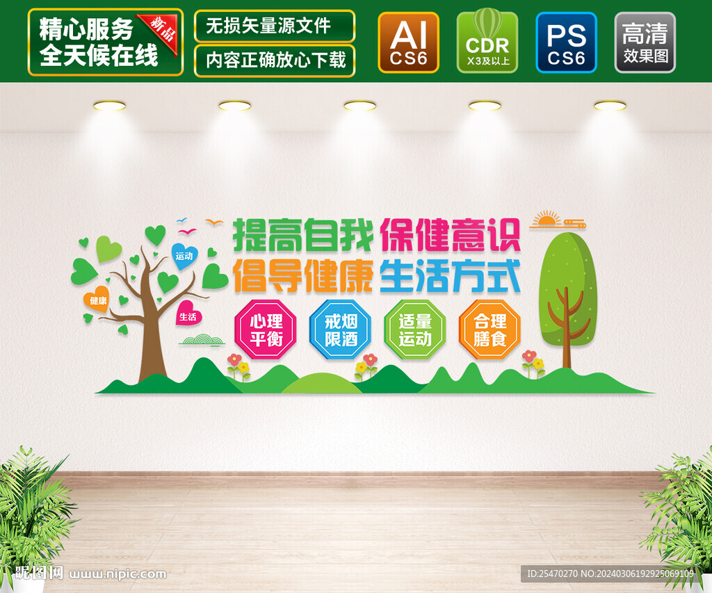 健康教育文化墻
