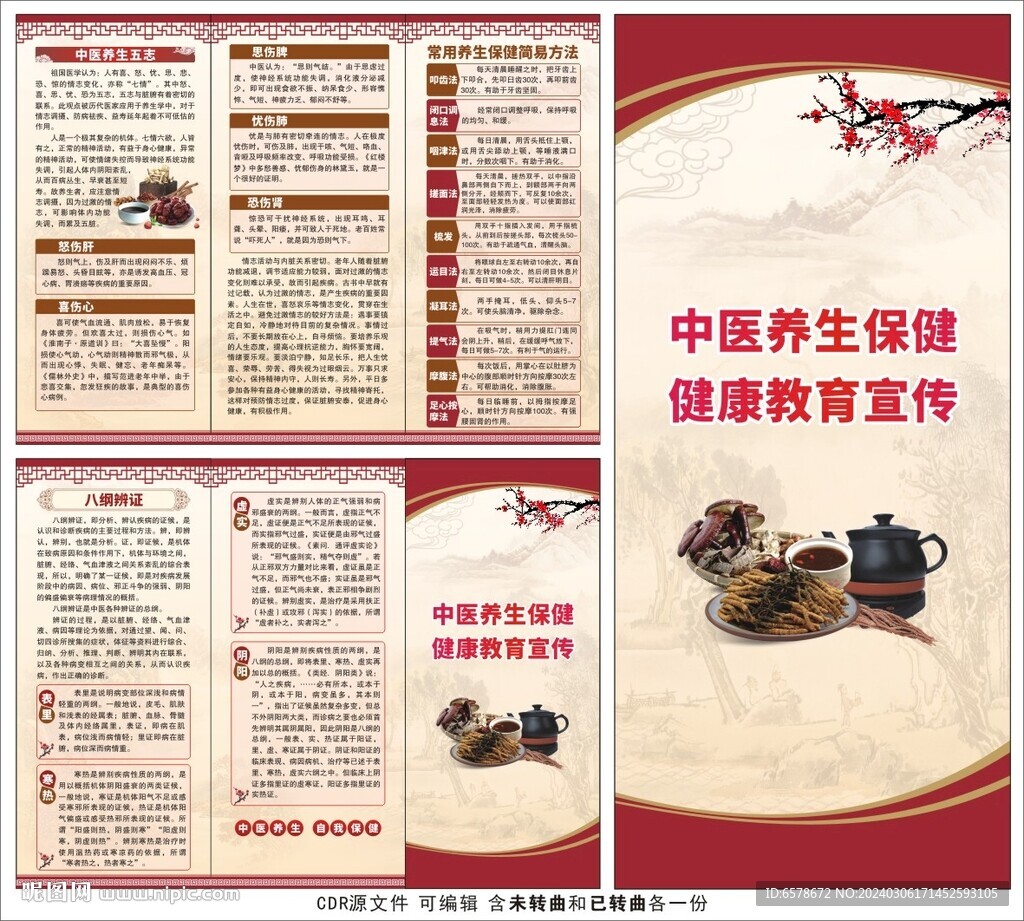 中醫健康教育三折頁