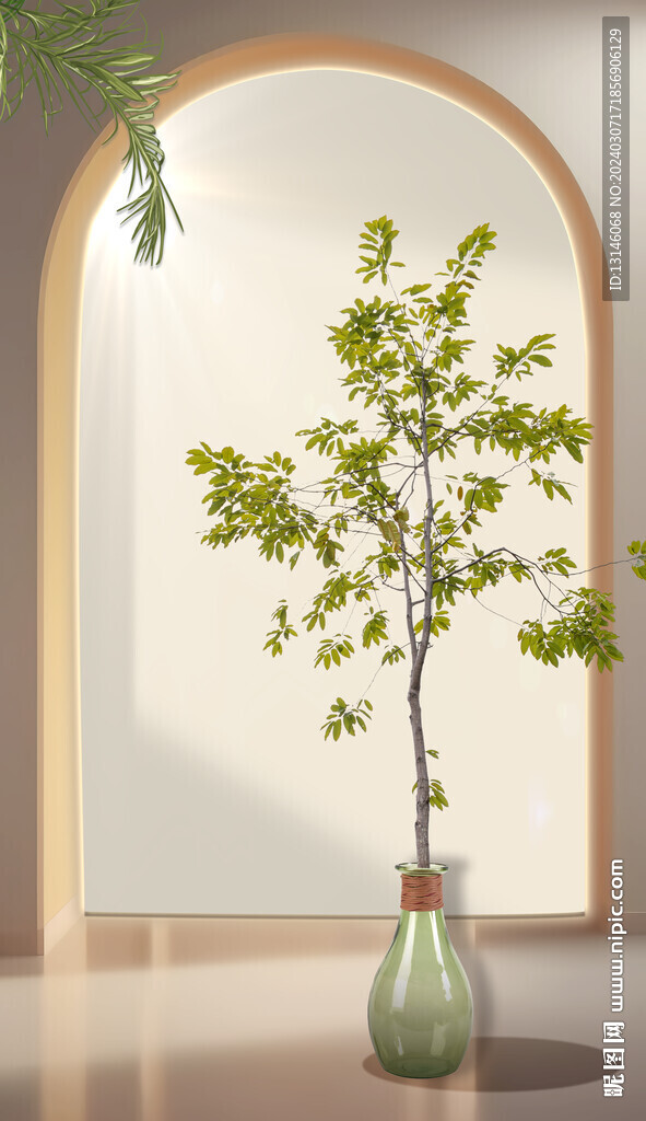 玄關綠植裝飾畫 