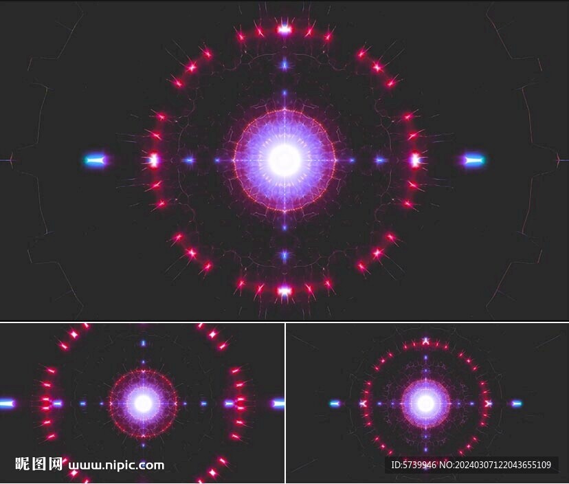 4K画质万花筒led背景视频