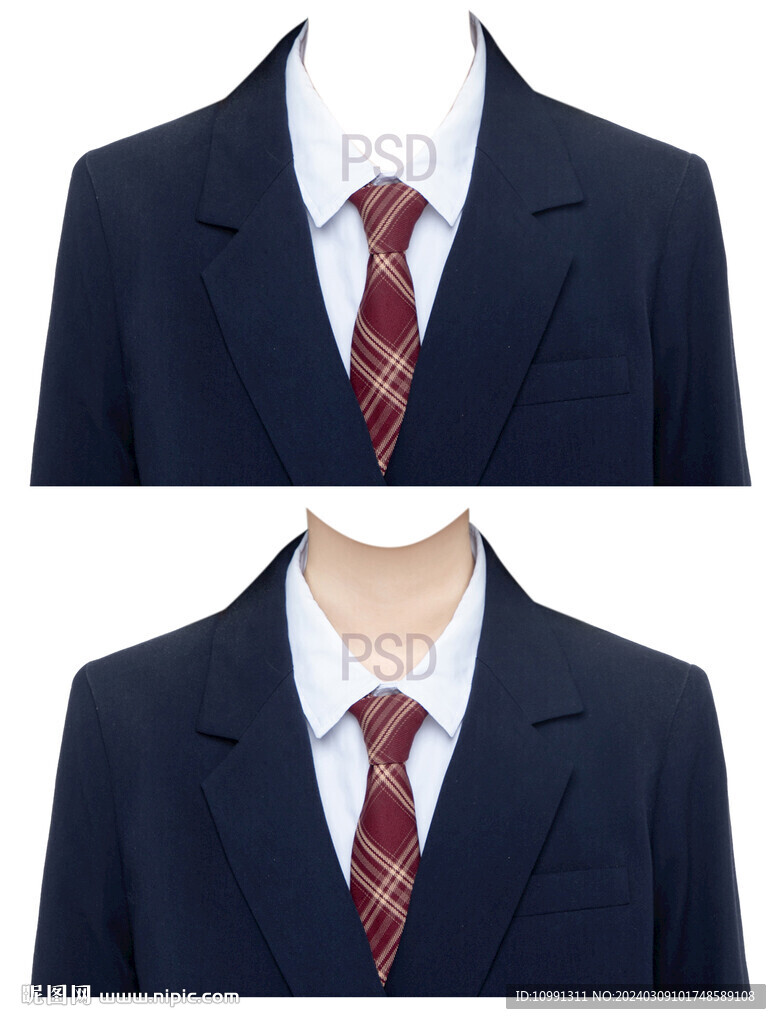 女西裝證件照衣服素材psd