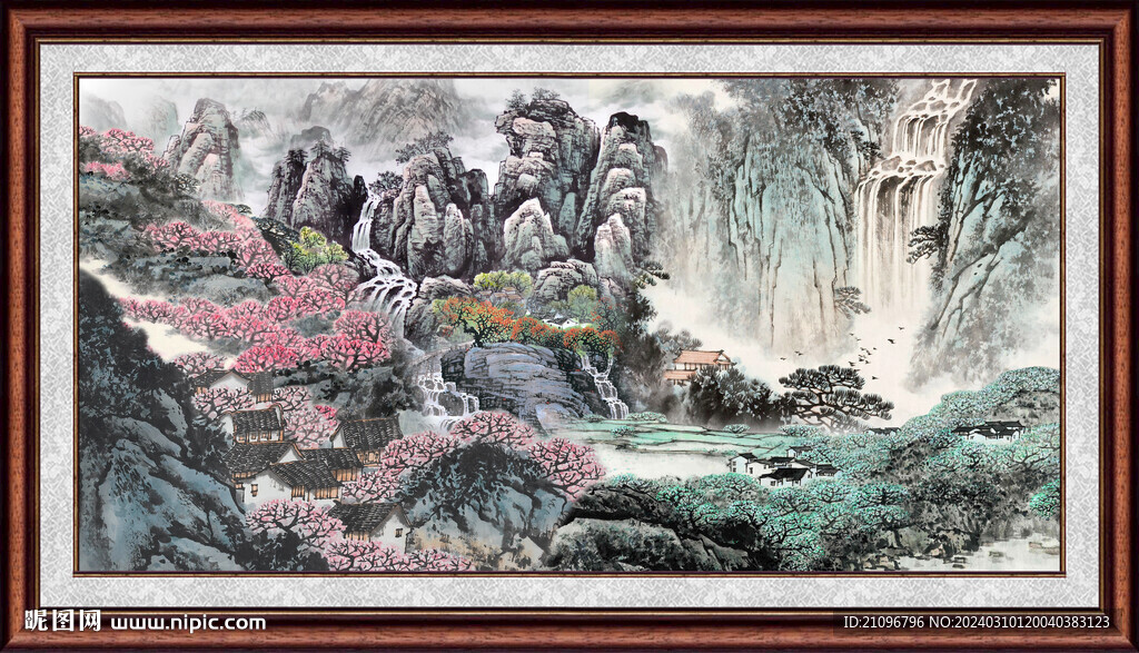 國畫山水寫意 