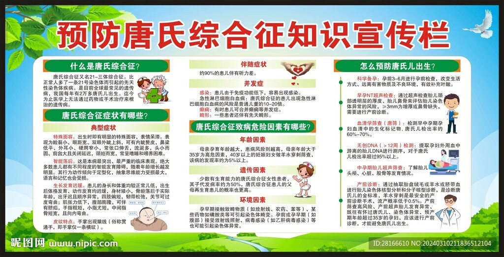 唐氏綜合征防治知識宣傳欄